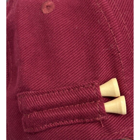 Heritage Scotland Golf Hat One Size Burgandy Tartan Trim Mag Marker Tees New - Picture 8 of 11
